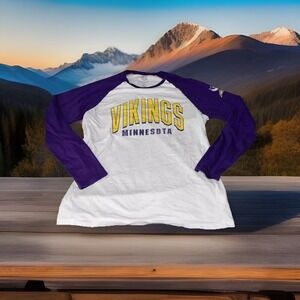 Women's Minnesota Vikings Shirt‎ Adult Large Purple NFL Jj Mccarthy Jersey